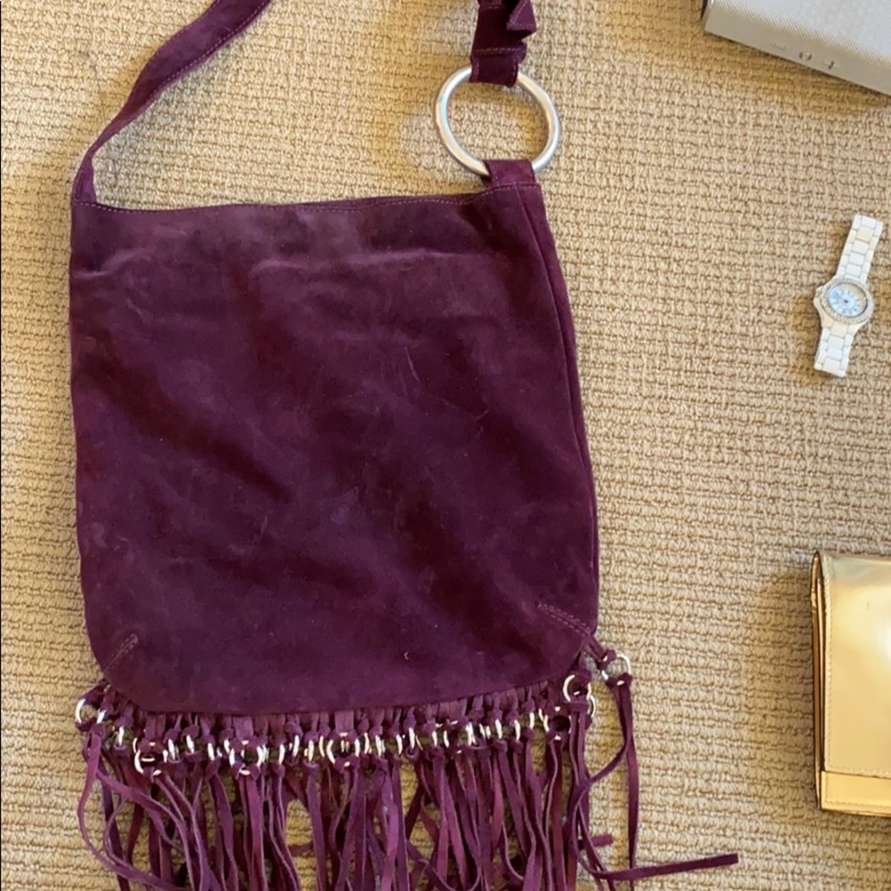 Sequoia purple suede Cross Body Bag